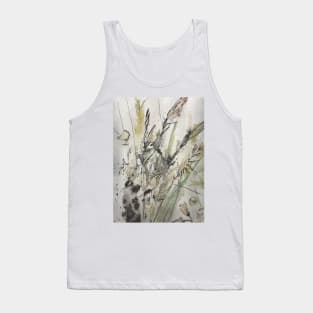 English Summer meadow, grasses, flowers design Tank Top